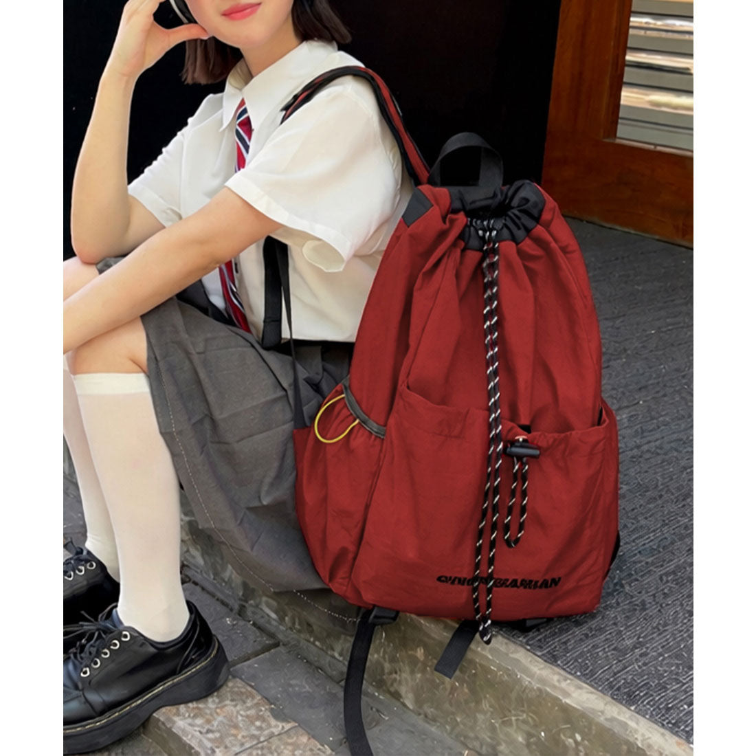 ミニミニストア miniministore パラコード巾着リュック大容量バックパック （ブラック） ブラック