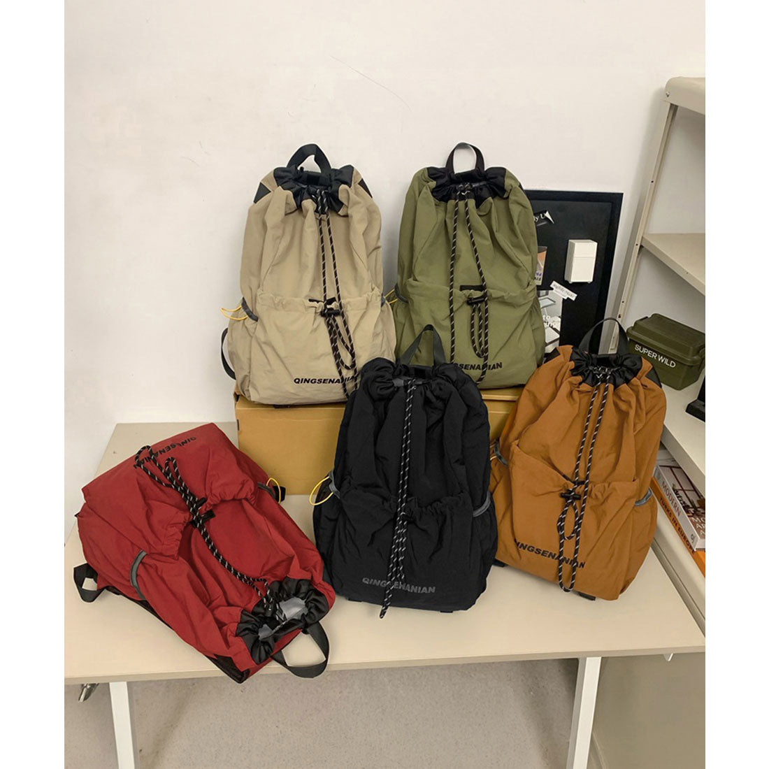 ミニミニストア miniministore パラコード巾着リュック大容量バックパック （ブラック） ブラック