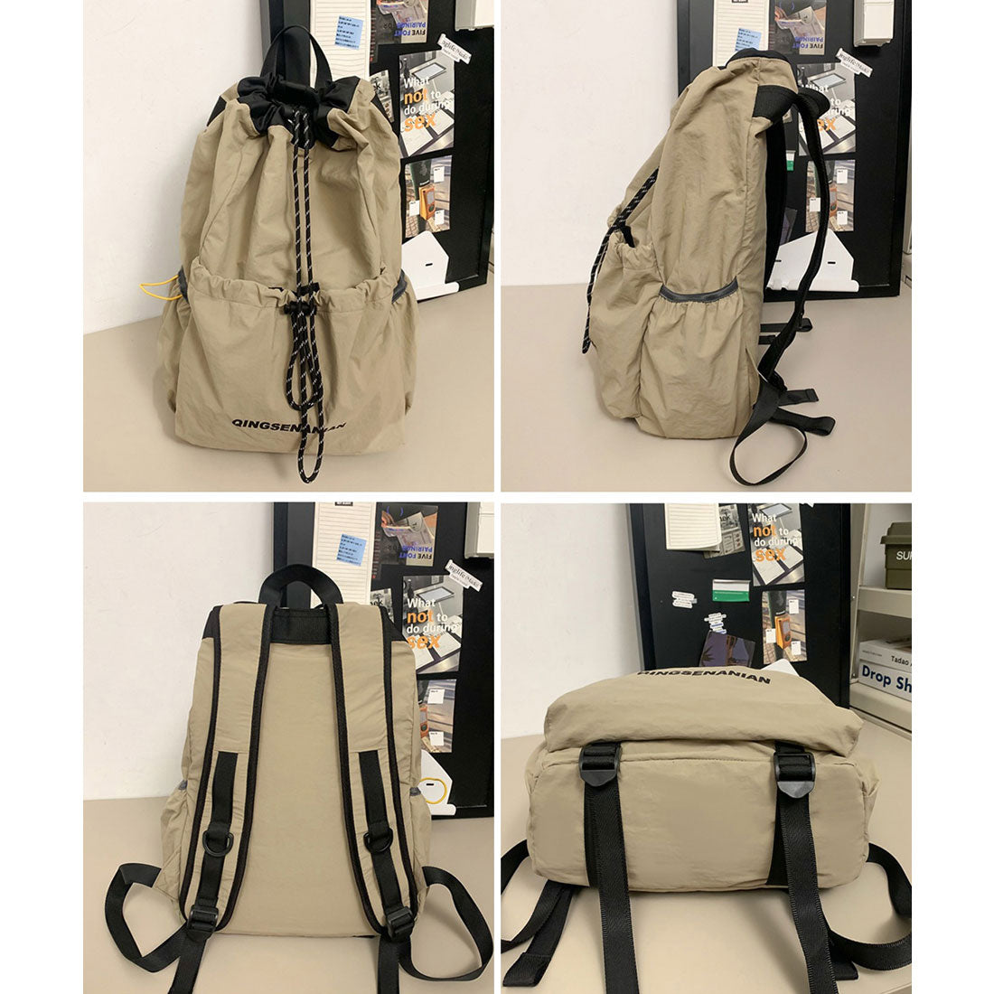 ミニミニストア miniministore パラコード巾着リュック大容量バックパック （ブラック） ブラック