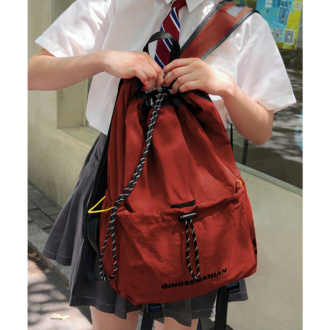 ミニミニストア miniministore パラコード巾着リュック大容量バックパック （ワインレッド） ワインレッド