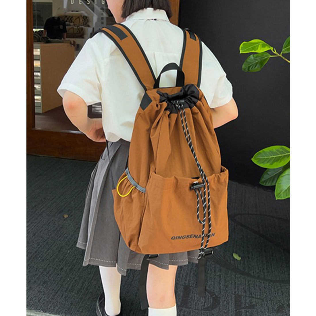 ミニミニストア miniministore パラコード巾着リュック大容量バックパック （オレンジ） オレンジ