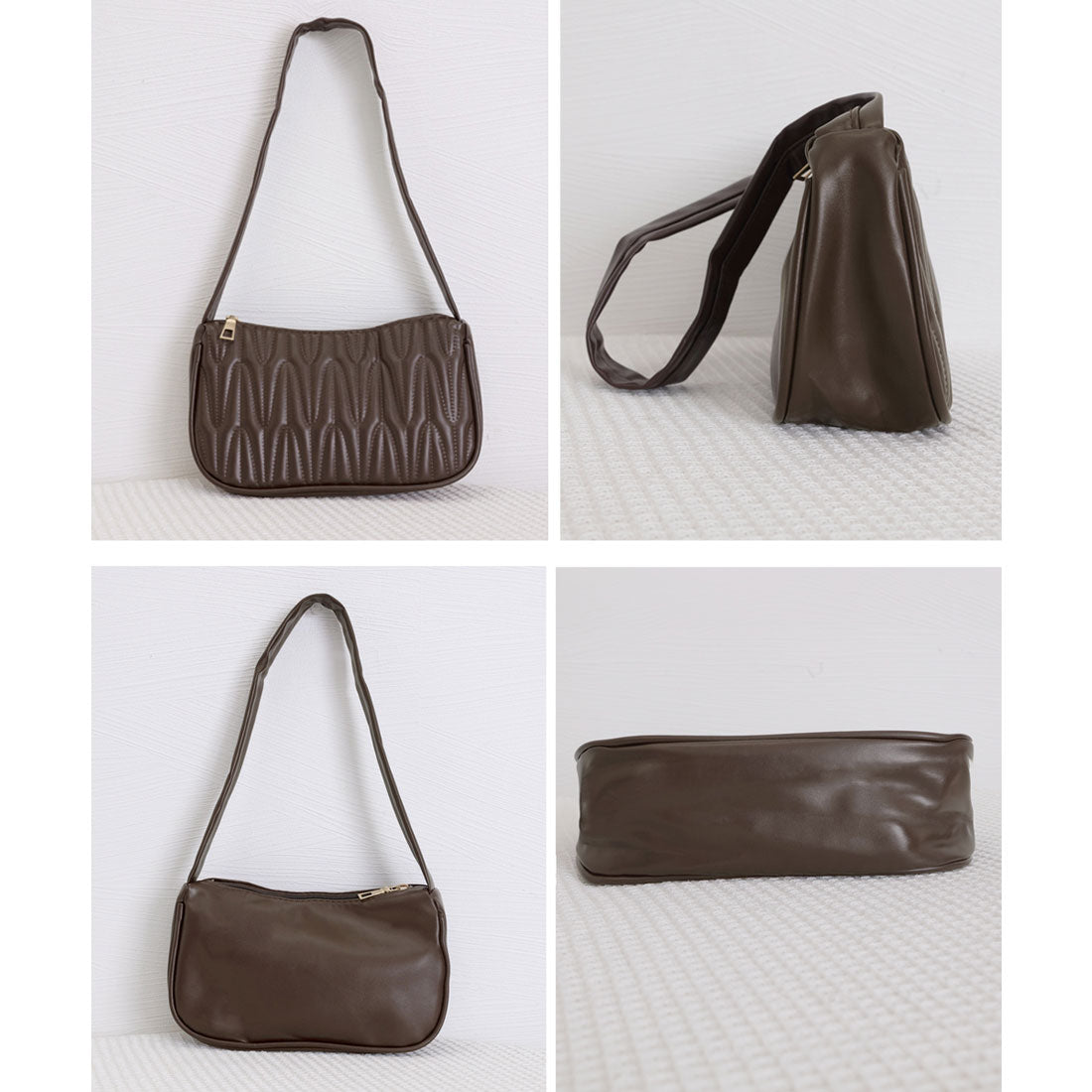 ミニミニストア miniministore ハンドバッグ PUレザー キルティング風 （ブラック） ブラック