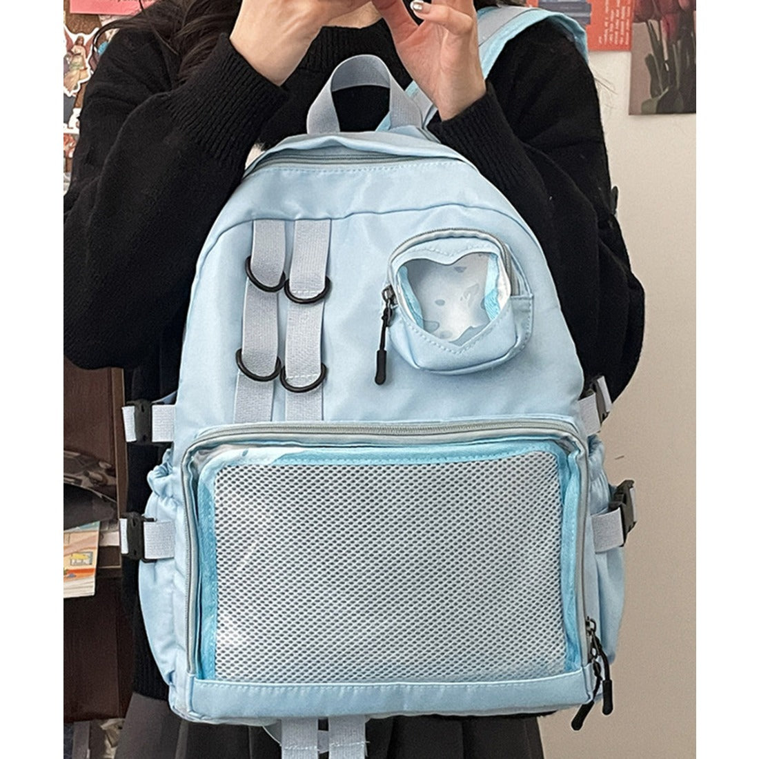 ミニミニストア miniministore 痛バッグ リュック A4 大容量 推し活 （ライトブルー） ライトブルー