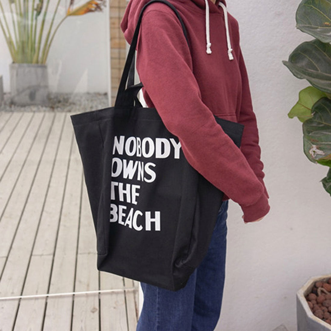 ロゴ キャンバス トートバッグ 2way,ブラック