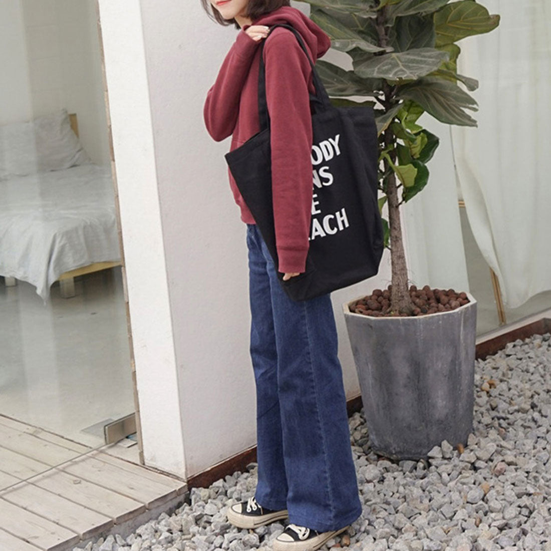 ロゴ キャンバス トートバッグ 2way