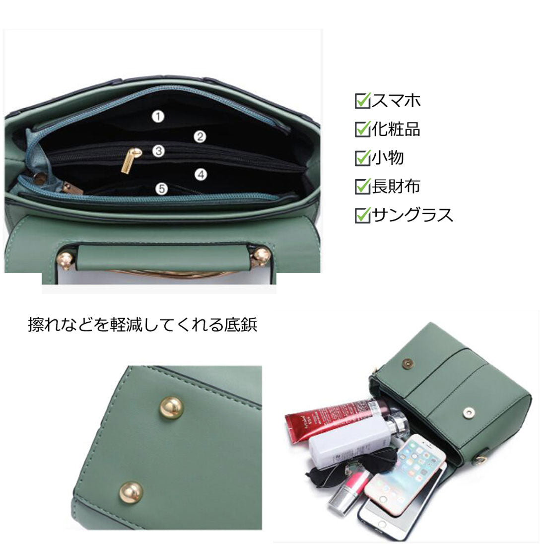 ショルダーバッグ レディース 斜めがけ ブラック