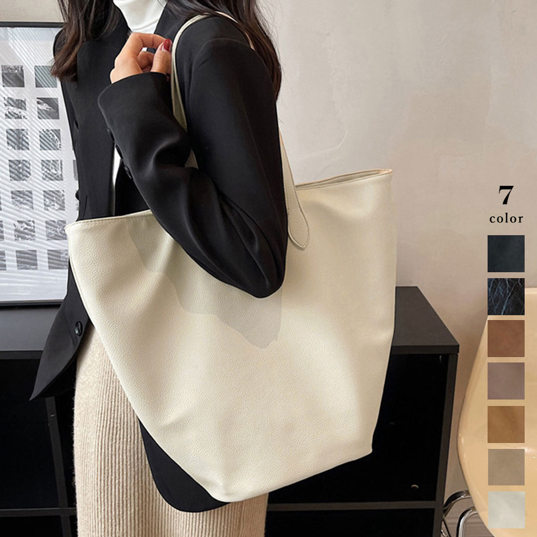 PU皮革手提袋大容量復古