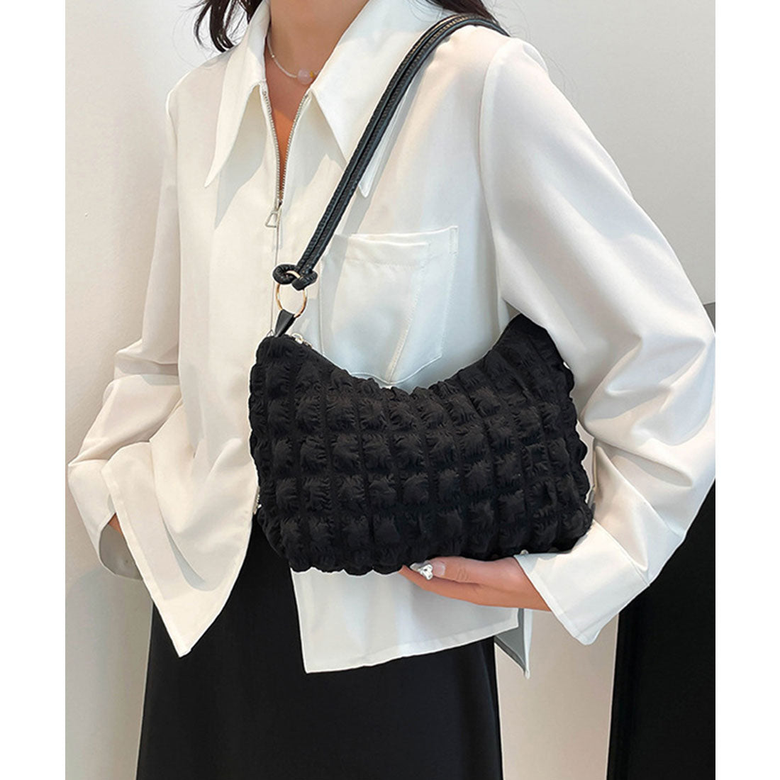 キルティングポコポコバッグ Shoulder bag Popcorn Pokopoko bag
