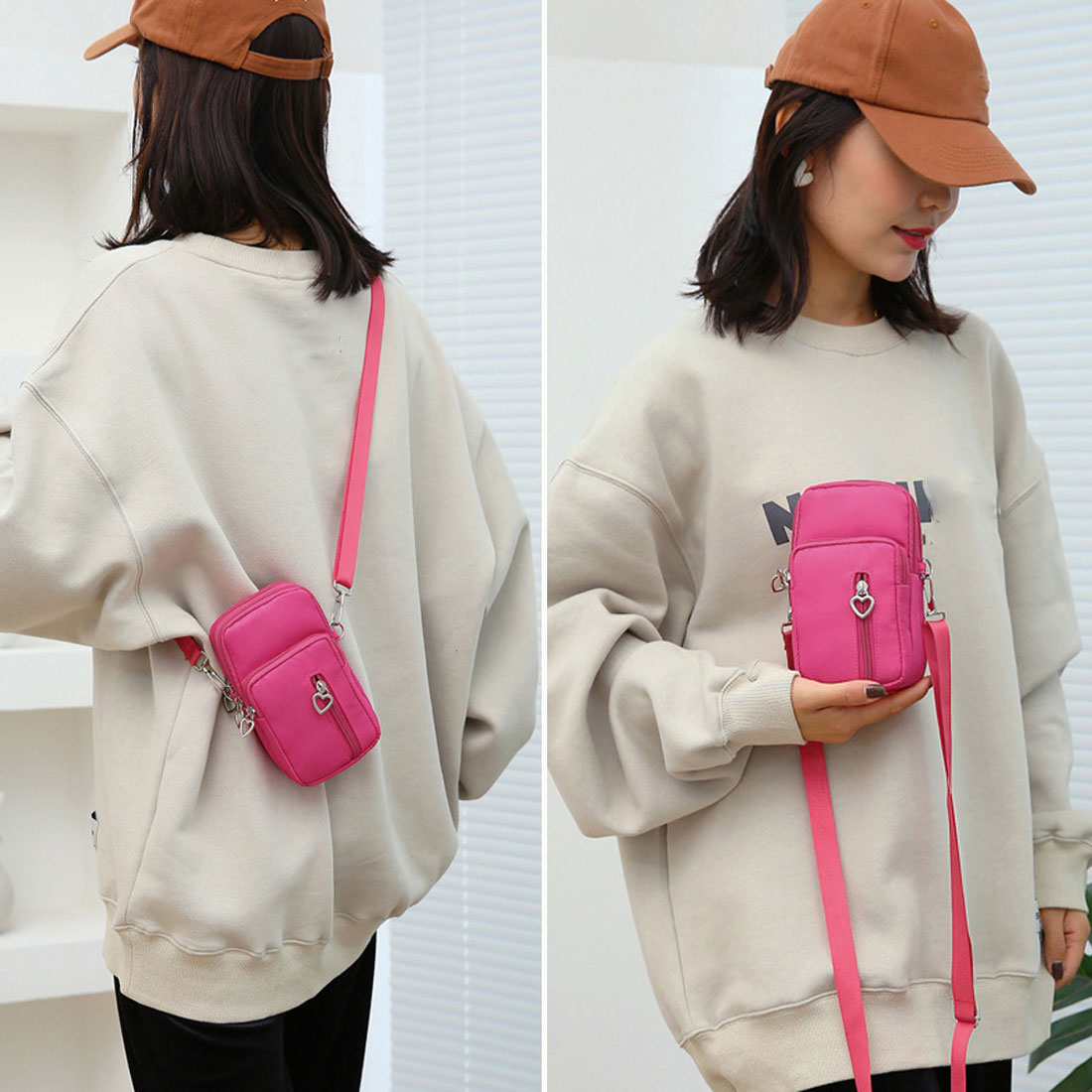 スマホポシェット ミニショルダーバッグ パープル
