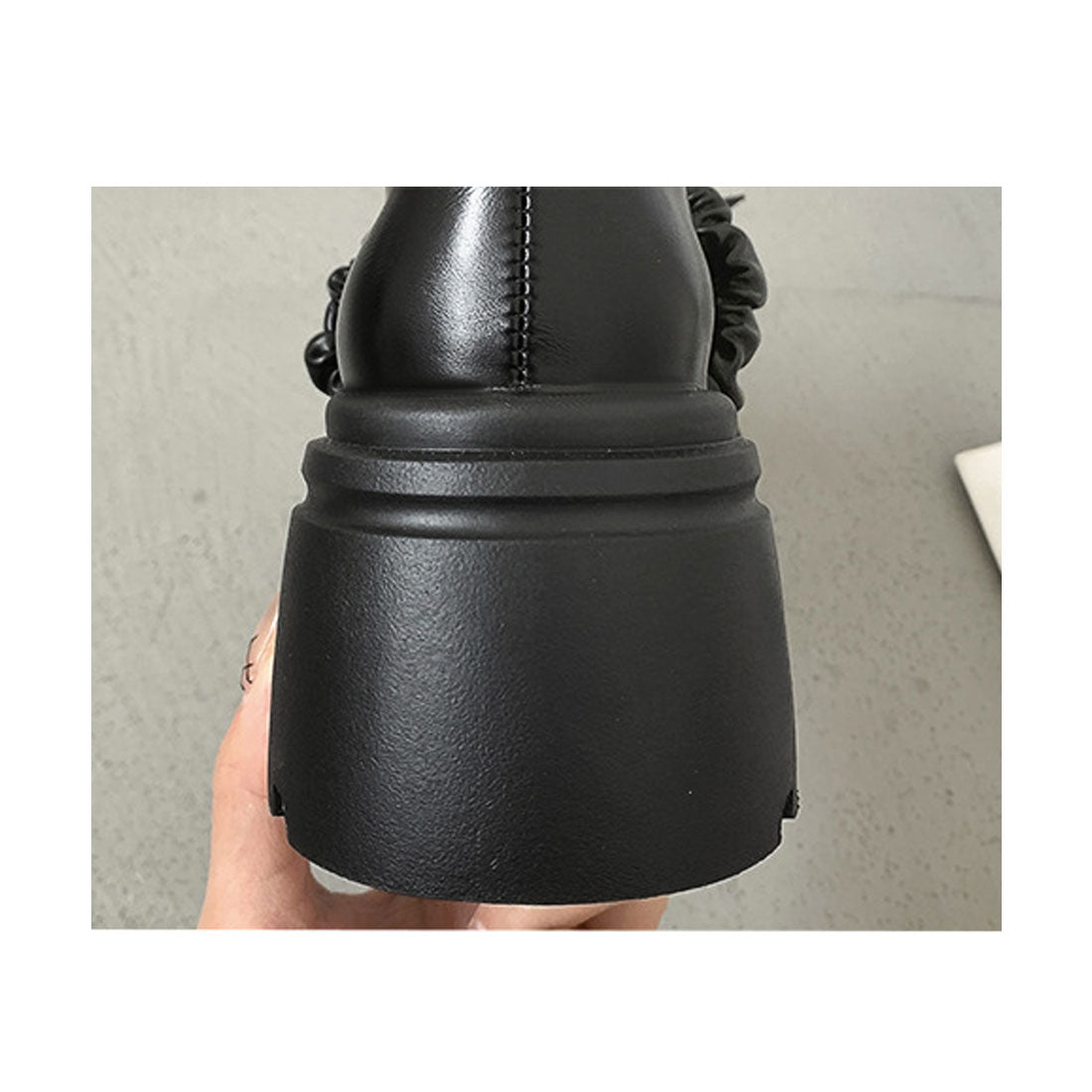 ミニミニストア miniministore リボン厚底ローファーパンプスラウンドトゥ
