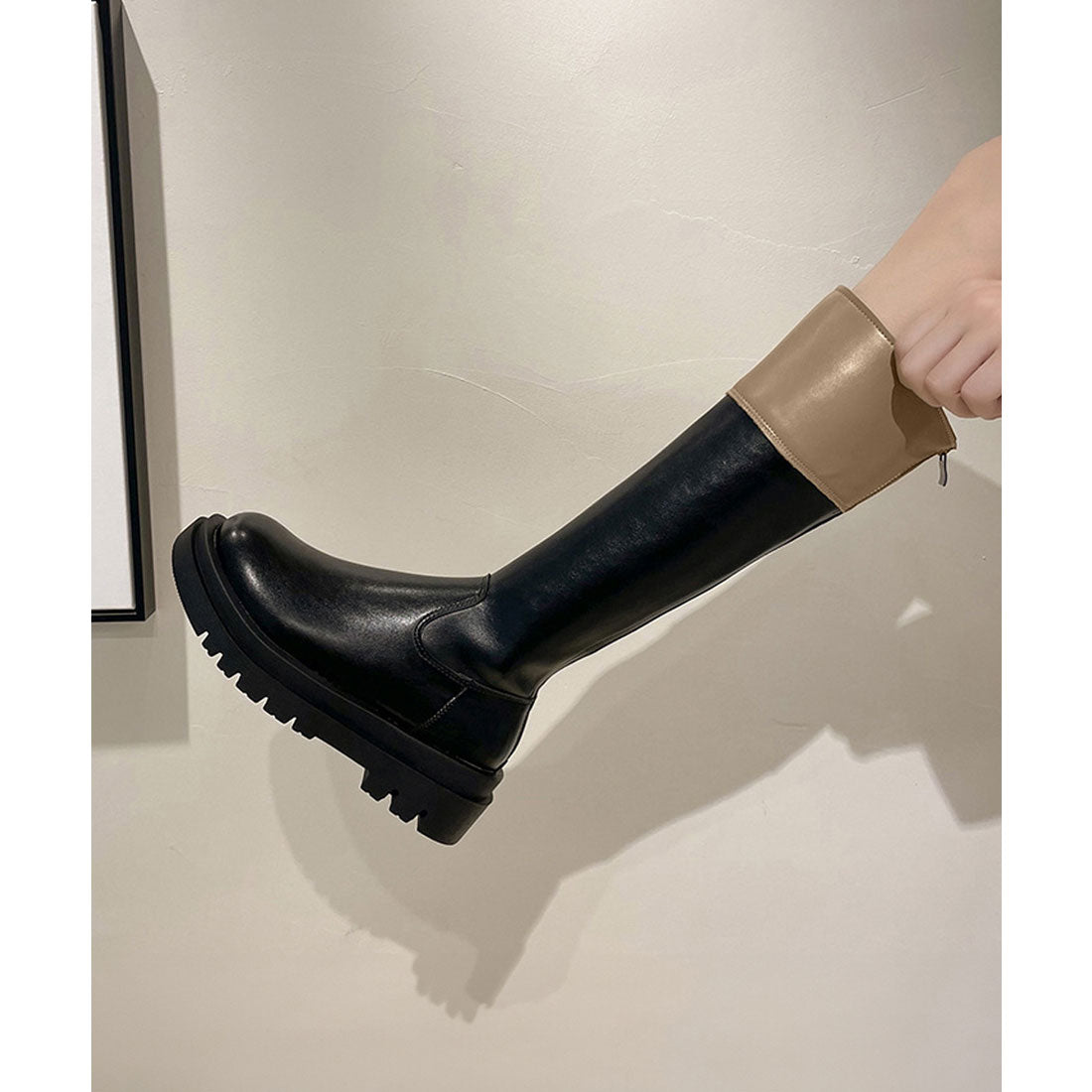ミニミニストア miniministore 厚底ロングブーツ ジョッキー 韓国風
