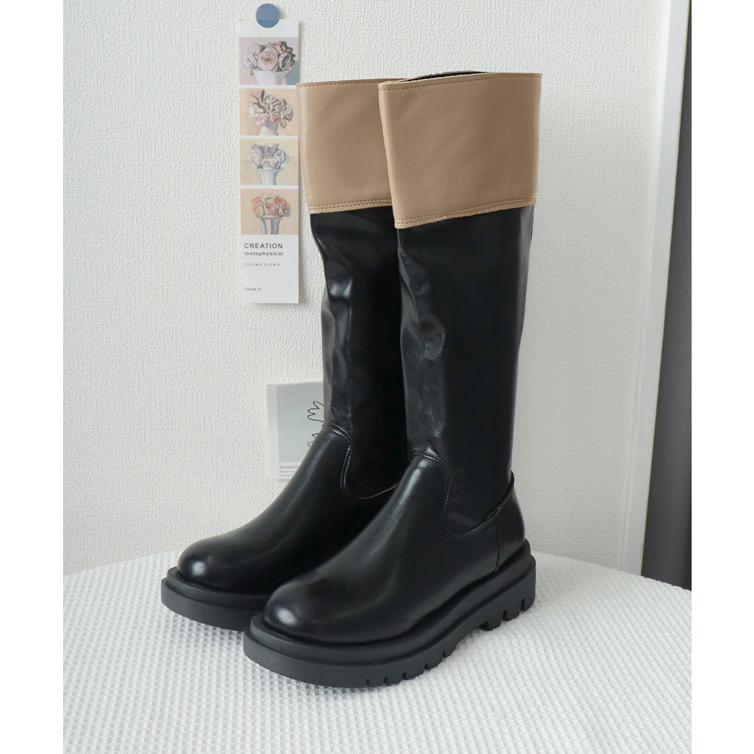 ミニミニストア miniministore 厚底ロングブーツ ジョッキー 韓国風