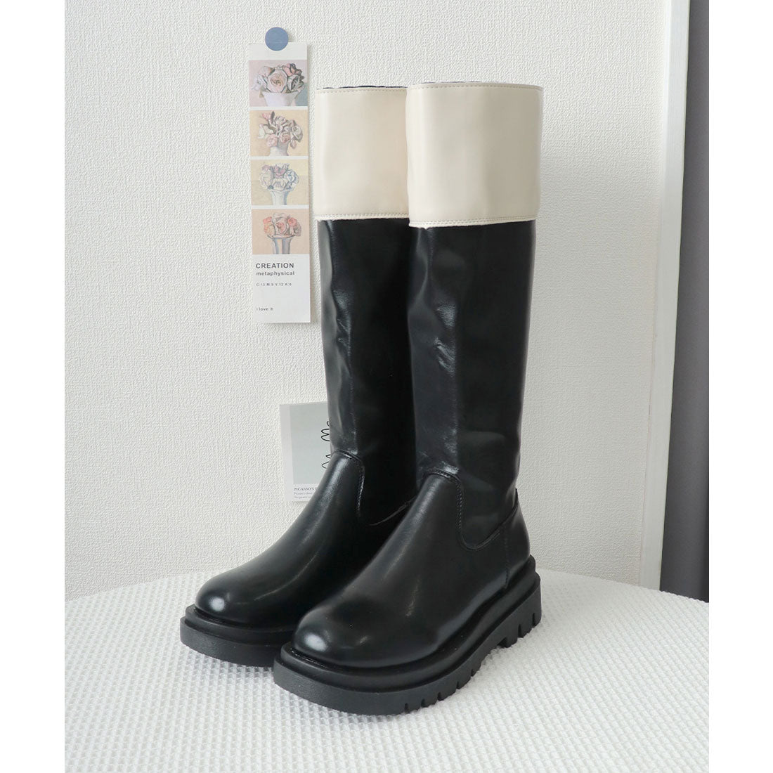 ミニミニストア miniministore 厚底ロングブーツ ジョッキー 韓国風