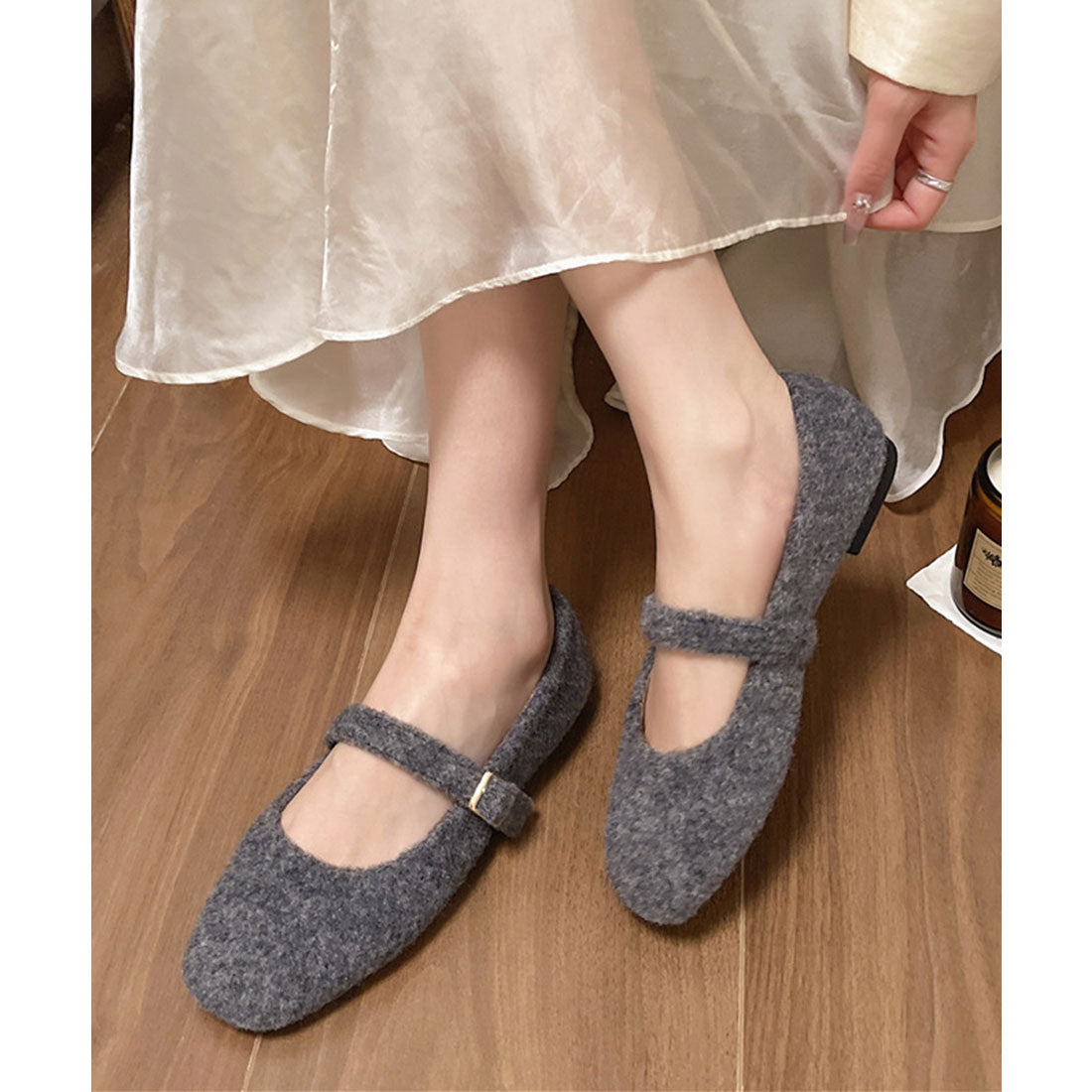 ミニミニストア miniministore メリージェーンシューズ もこもこパンプス （ブラウン） ブラウン