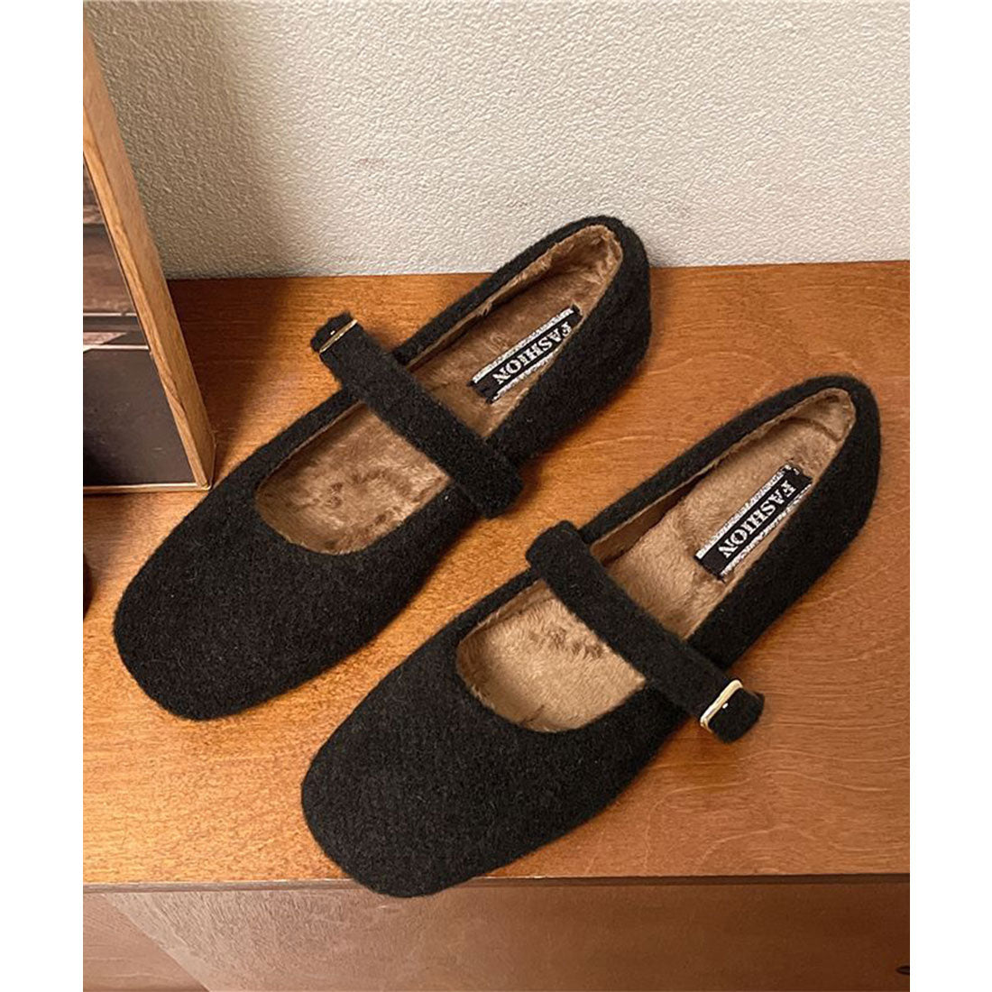 ミニミニストア miniministore メリージェーンシューズ もこもこパンプス （ブラウン） ブラウン