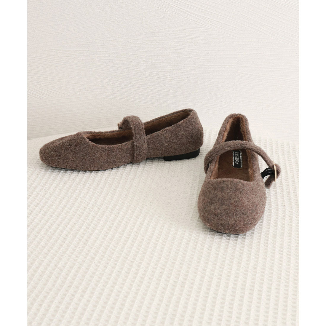 ミニミニストア miniministore メリージェーンシューズ もこもこパンプス （ブラウン） ブラウン