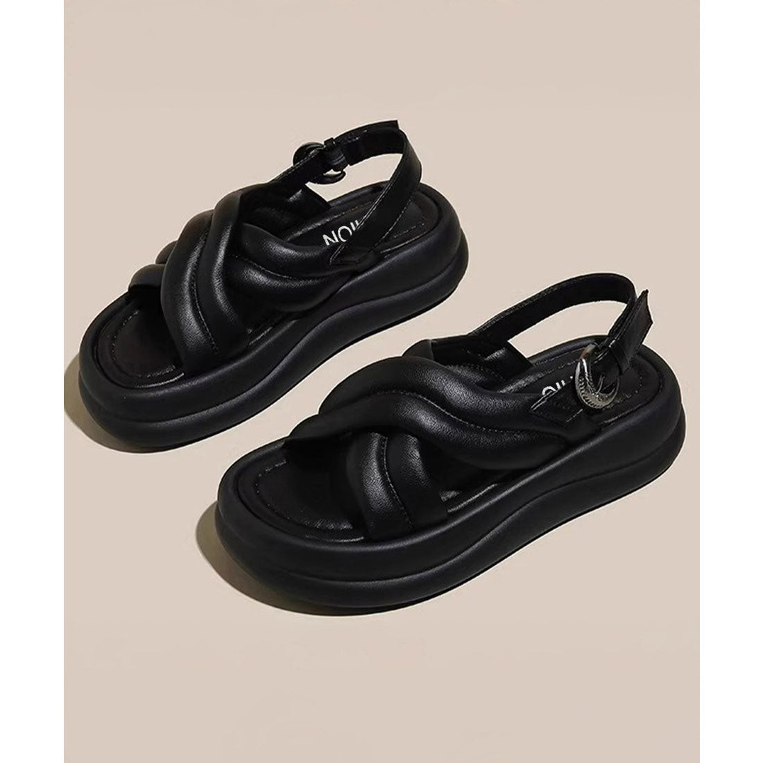 ミニミニストア miniministore クロスストラップサンダル厚底シューズ夏靴 （シルバー） シルバー