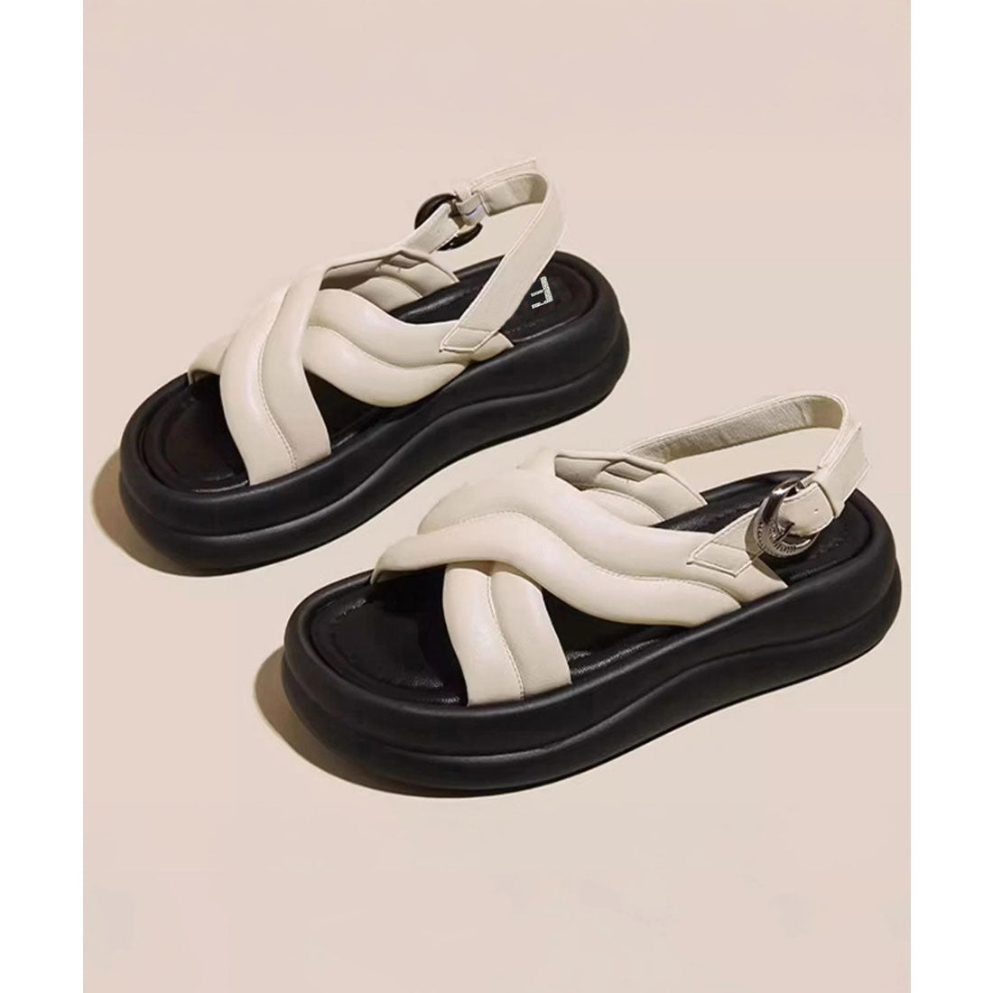 ミニミニストア miniministore クロスストラップサンダル厚底シューズ夏靴 （シルバー） シルバー