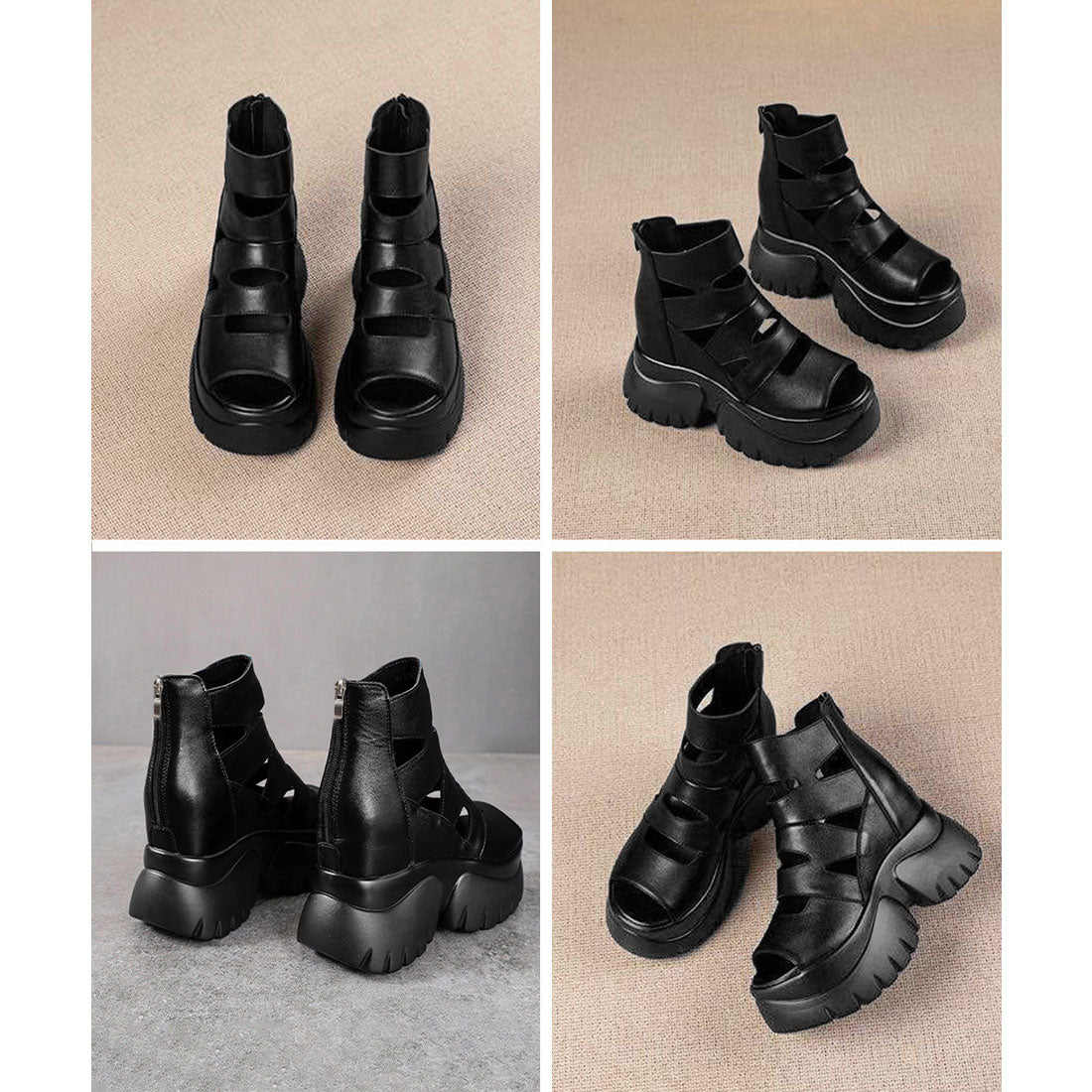 ミニミニストア miniministore グラディエーター サンダル 厚底サンダル （ブラック） ブラック