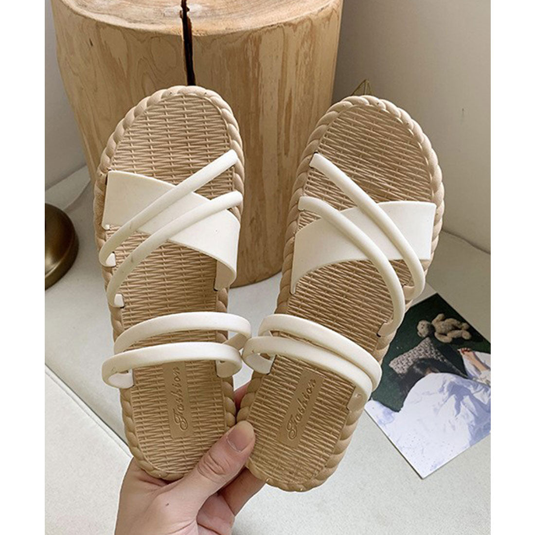ミニミニストア miniministore クロスベルトサンダル レディース 夏 （アイボリー） アイボリー