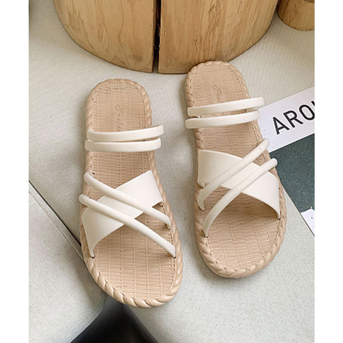 ミニミニストア miniministore クロスベルトサンダル レディース 夏 （アイボリー） アイボリー