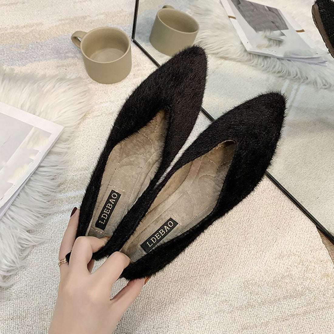 パンプス レディース 靴 シューズ 浅口,ブラック