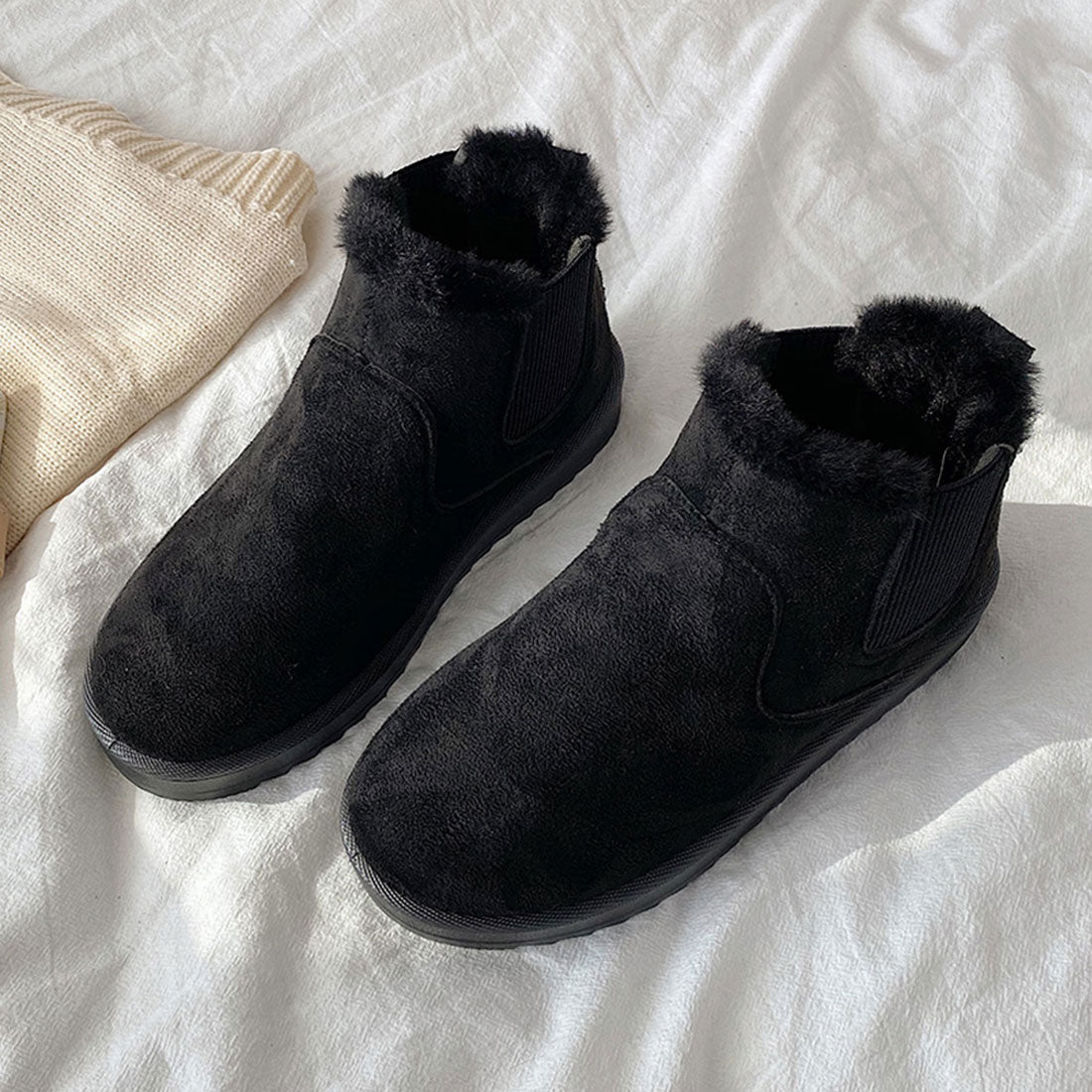ムートンブーツ ブーツ モカシン 冬靴