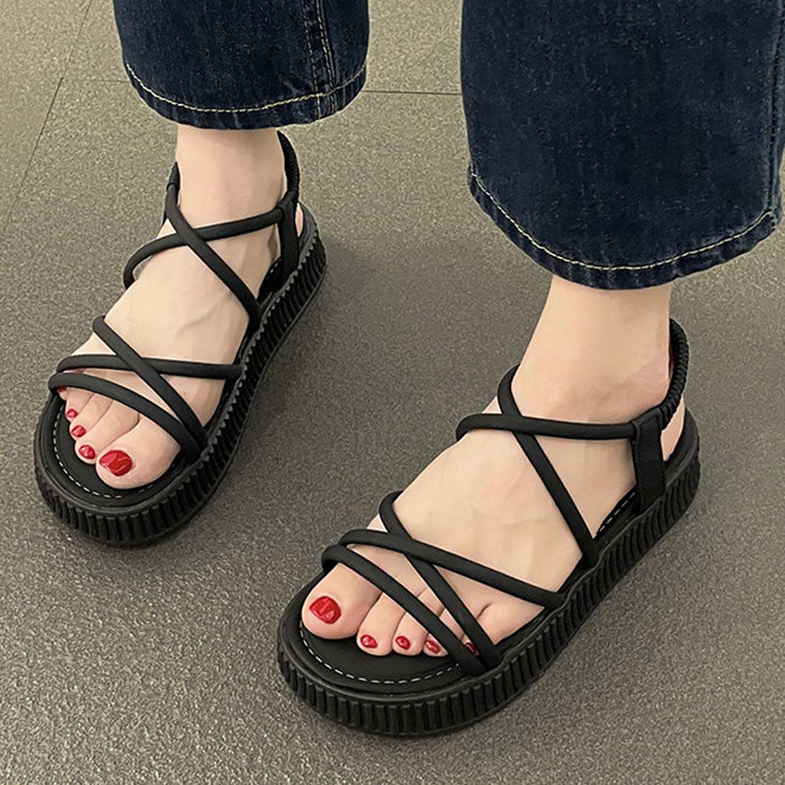 厚底サンダル ストラップサンダル 夏