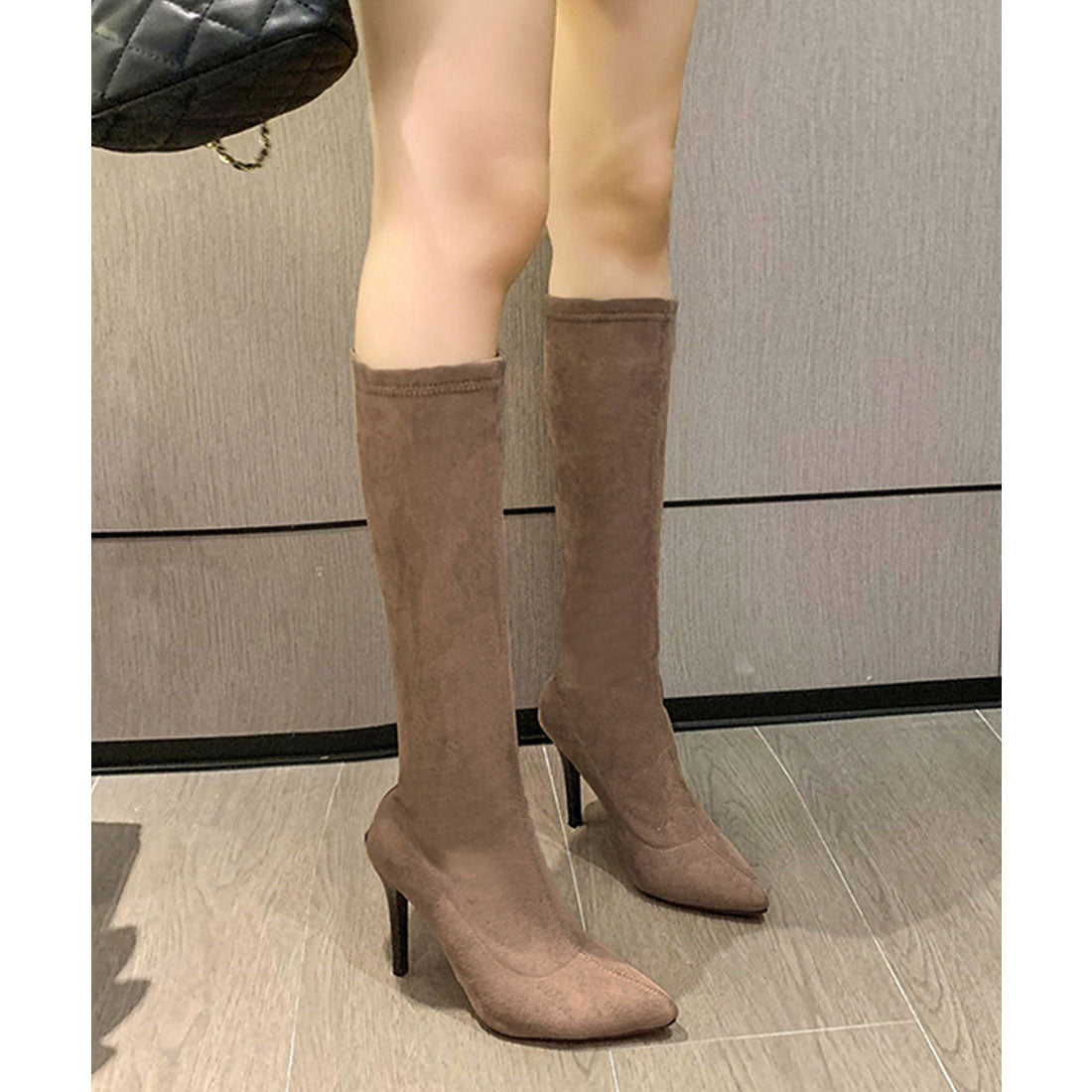 ミニミニストア miniministore ロングブーツ ニーハイブーツ レディース,ブラウン