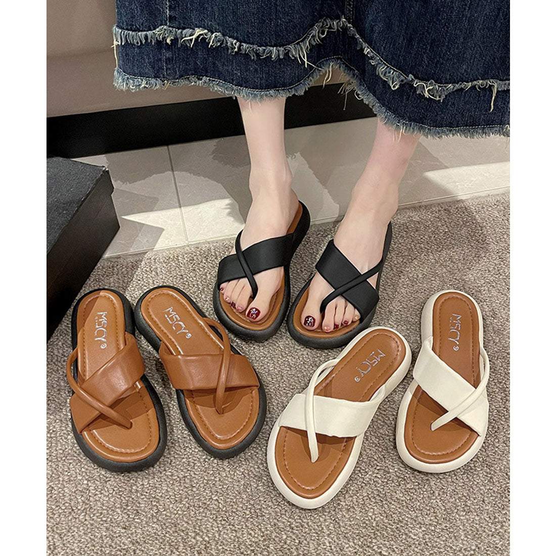 ミニミニストア miniministore トングサンダル 厚底サンダル 美脚 夏靴
