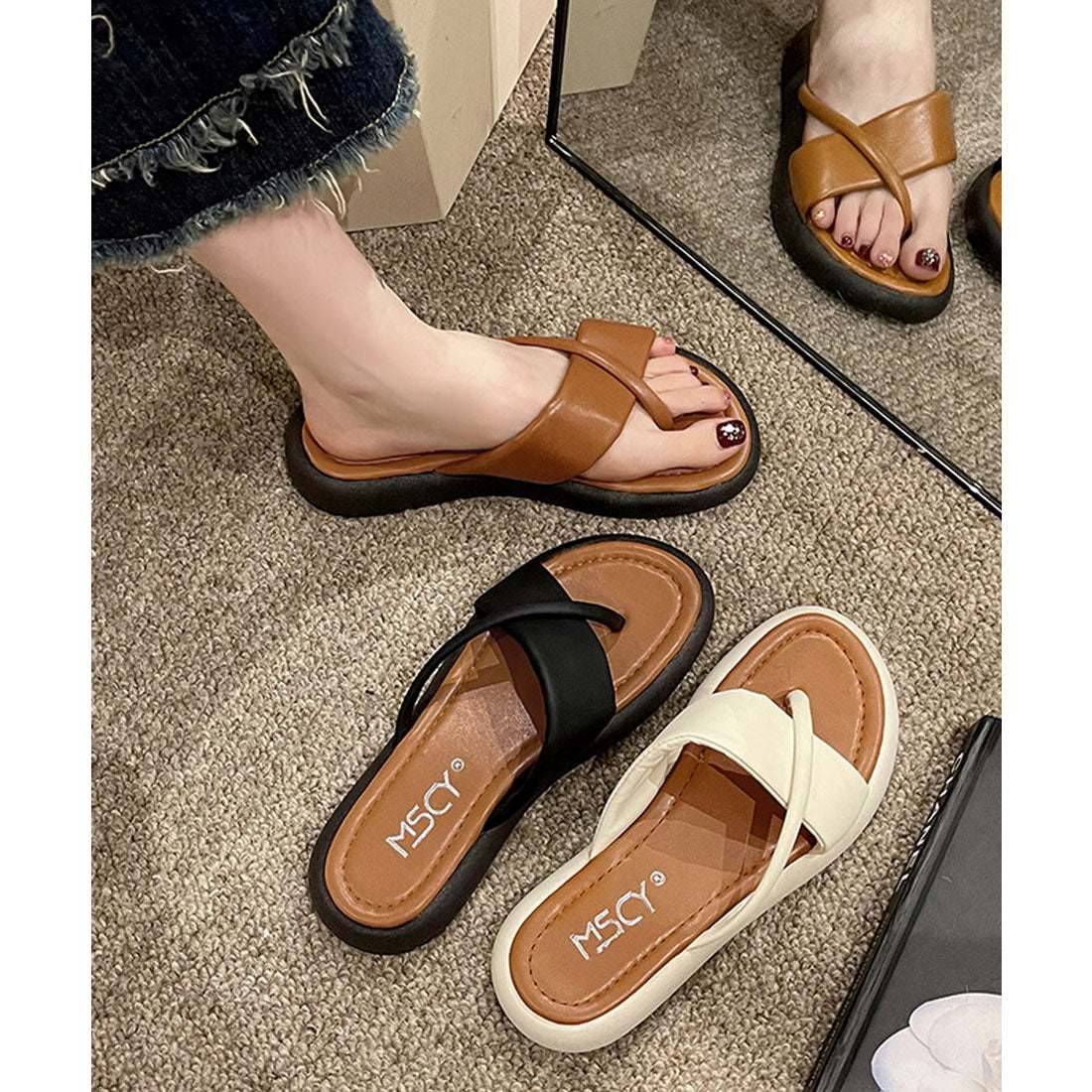 ミニミニストア miniministore トングサンダル 厚底サンダル 美脚 夏靴