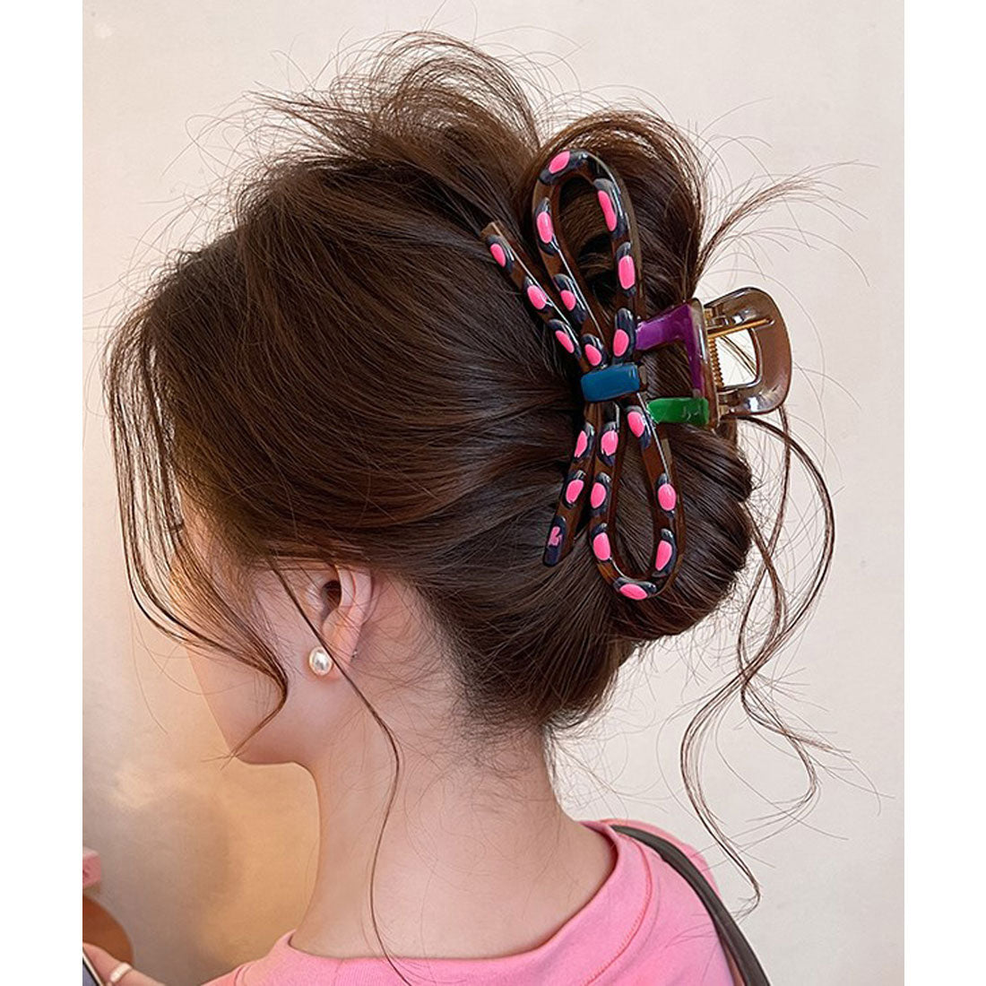 ミニミニストア miniministore バンスクリップ ドーパミン ヘアクリップ （フューシャピンク*ドット） フューシャピンク*ドット