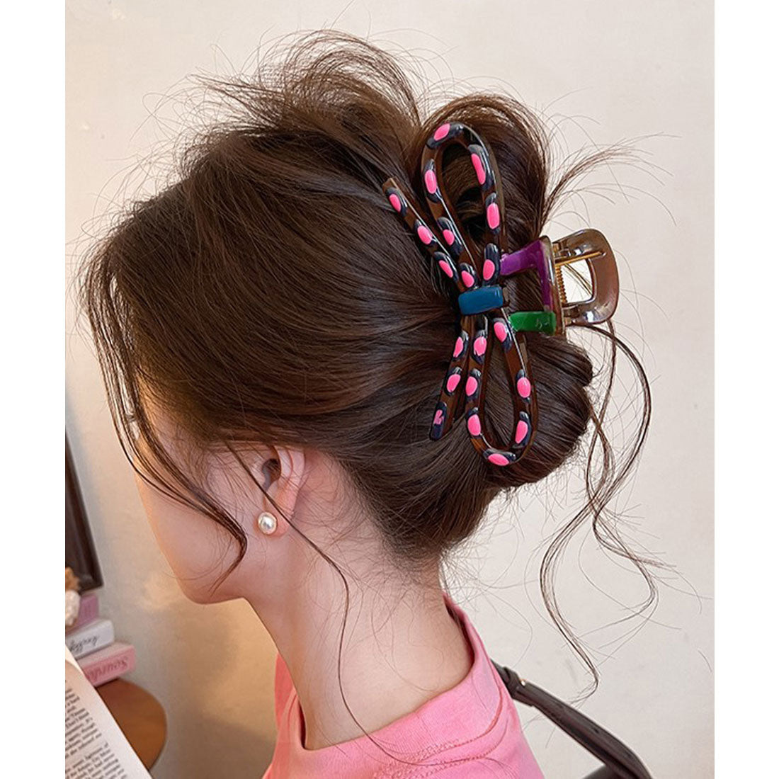 ミニミニストア miniministore バンスクリップ ドーパミン ヘアクリップ （フューシャピンク*ドット） フューシャピンク*ドット