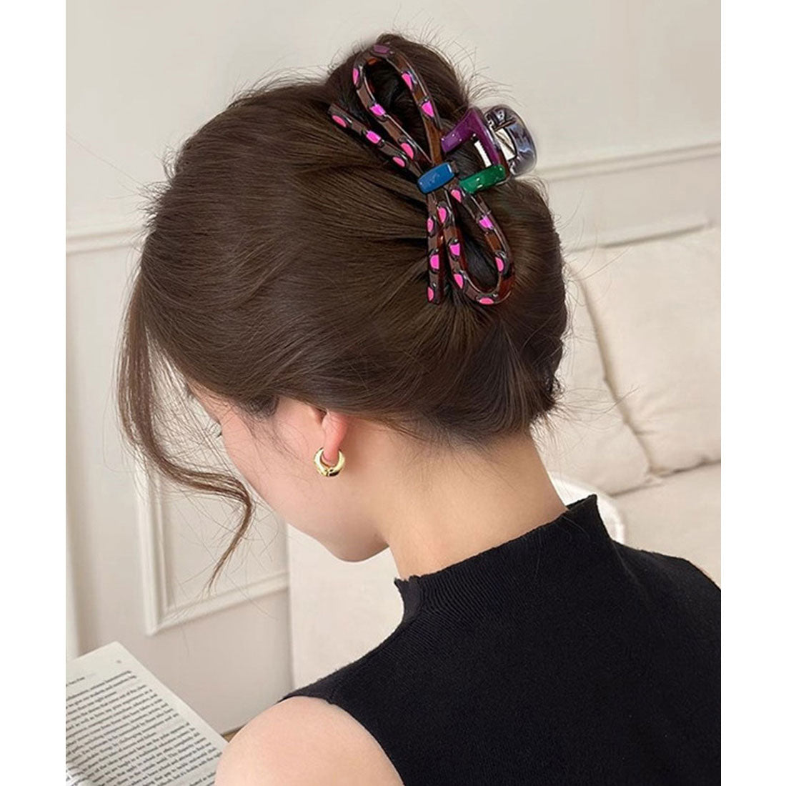 ミニミニストア miniministore バンスクリップ ドーパミン ヘアクリップ （フューシャピンク*ドット） フューシャピンク*ドット