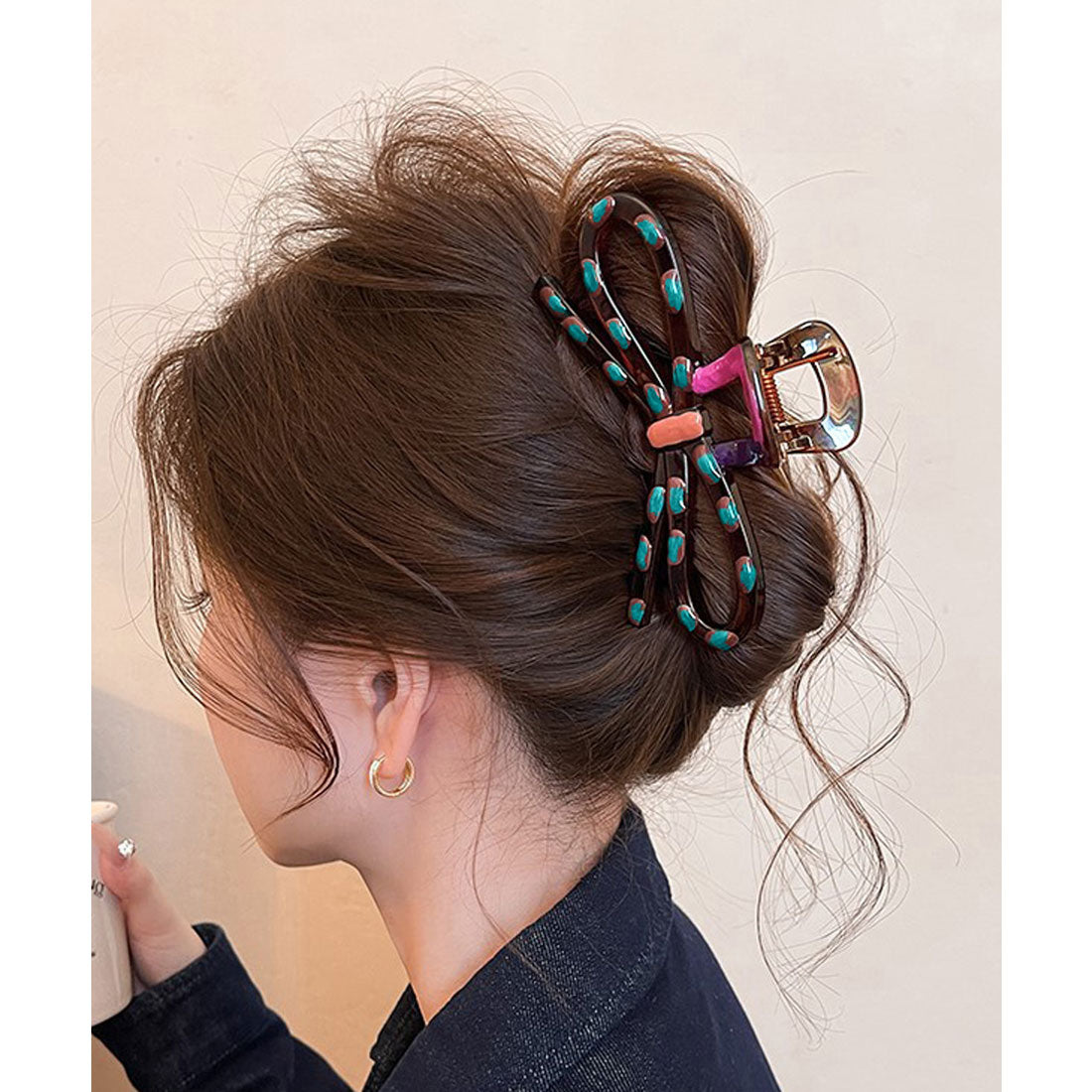 ミニミニストア miniministore バンスクリップ ドーパミン ヘアクリップ （フューシャピンク*ドット） フューシャピンク*ドット