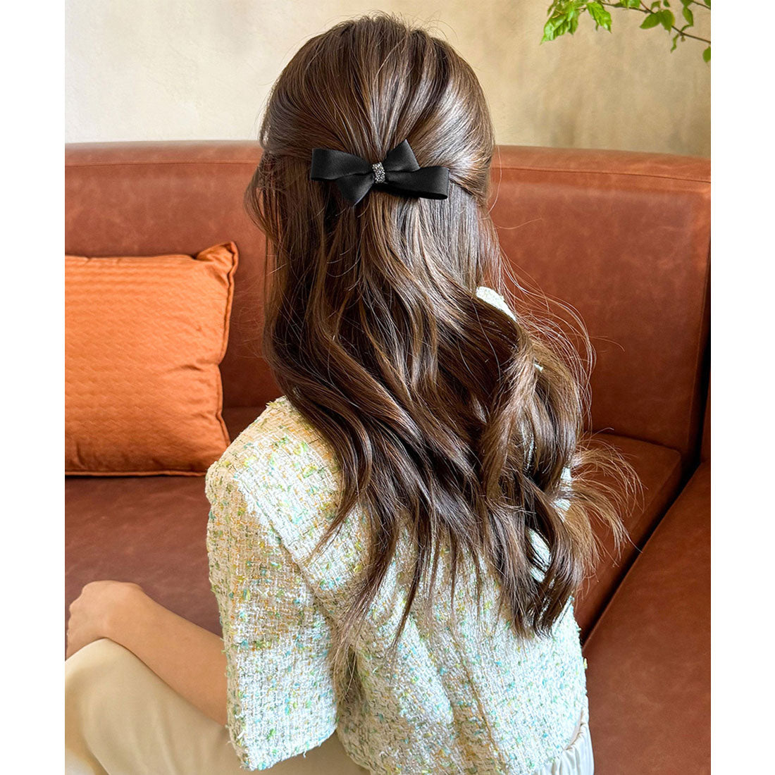 ミニミニストア miniministore ヘアクリップ リボンヘアピン 韓国風 （ブラック） ブラック