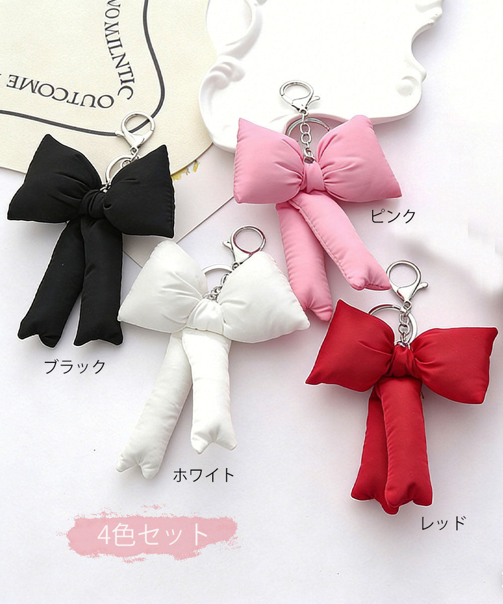 ミニミニストア miniministore ぷくぷくリボンバッグチャーム 4色セット （4色セット） 4色セット