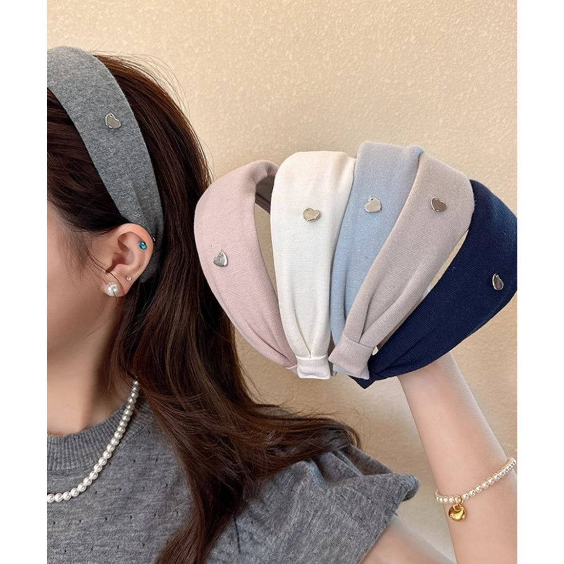 ミニミニストア miniministore ワイドカチューシャ シンプル 大人可愛い （ライトピンク） ライトピンク