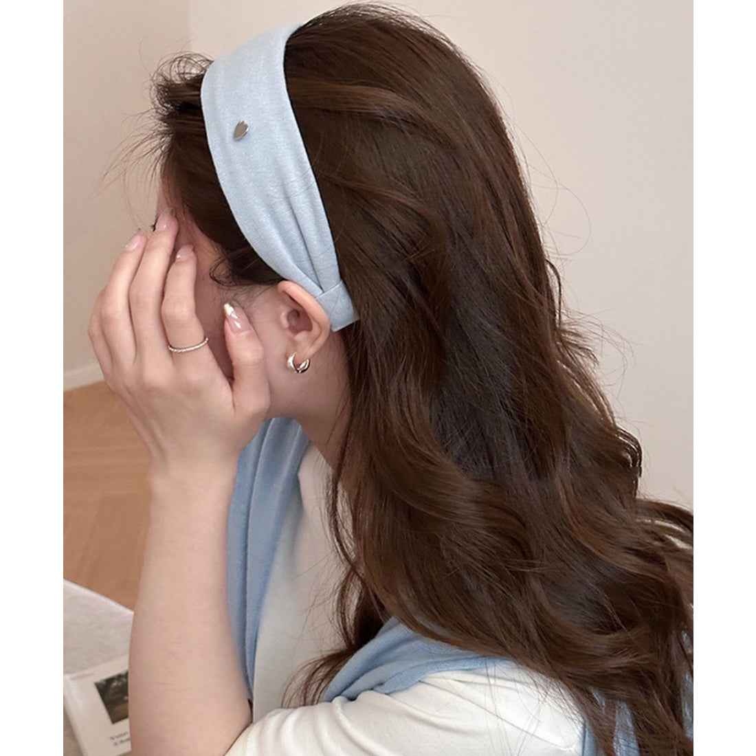 ミニミニストア miniministore ワイドカチューシャ シンプル 大人可愛い （ライトブルー） ライトブルー