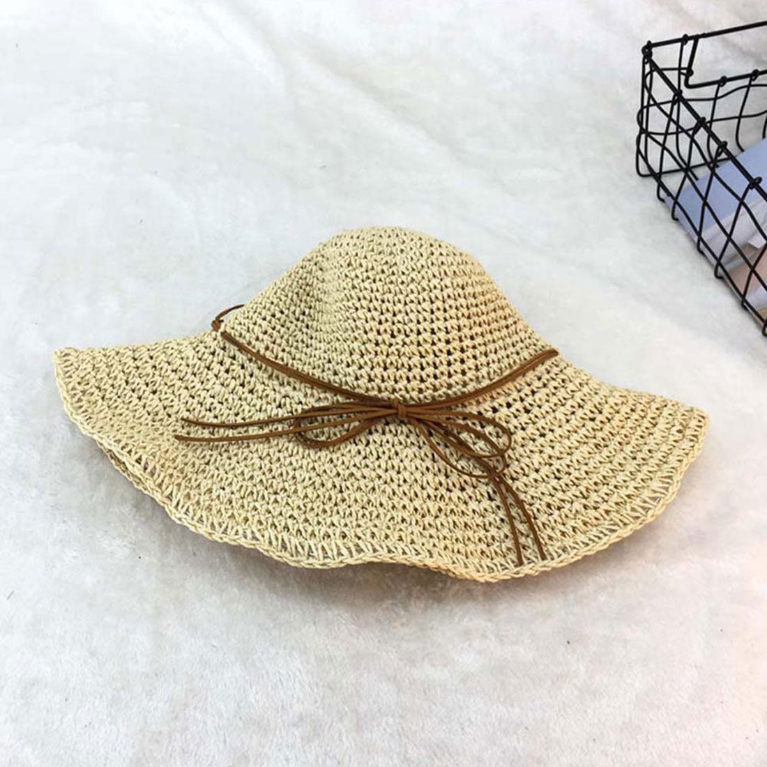 麦わら帽子 レディース 折たたみ