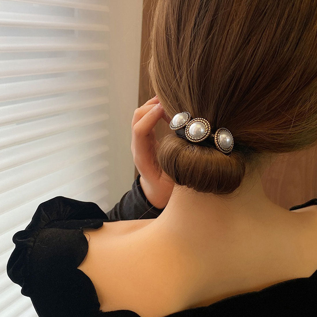 シニヨン ヘアアレンジ レディース,D