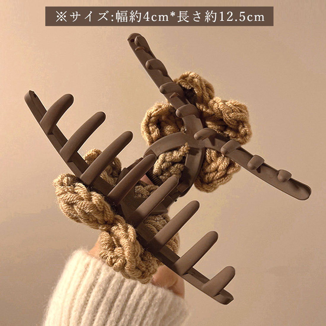 ヘアクリップレディース 花バンスクリップ