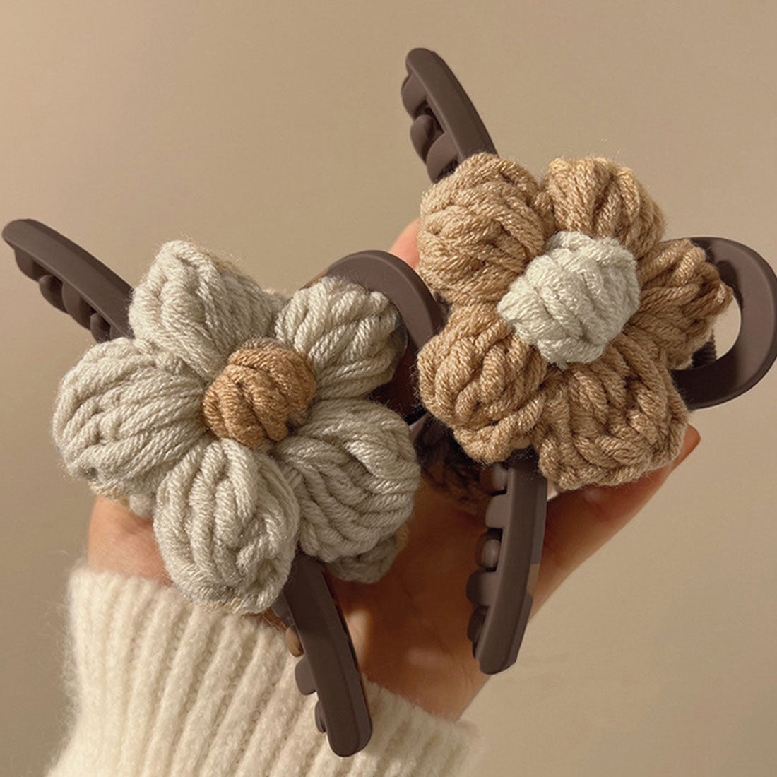 ヘアクリップレディース 花バンスクリップ