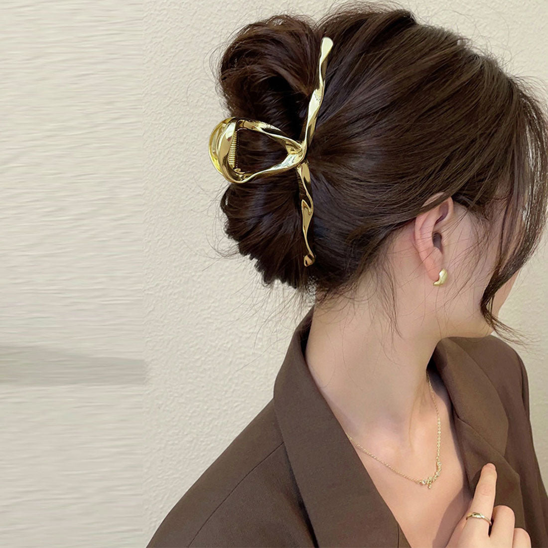 ヘアクリップ ウェーブ バンスクリップ