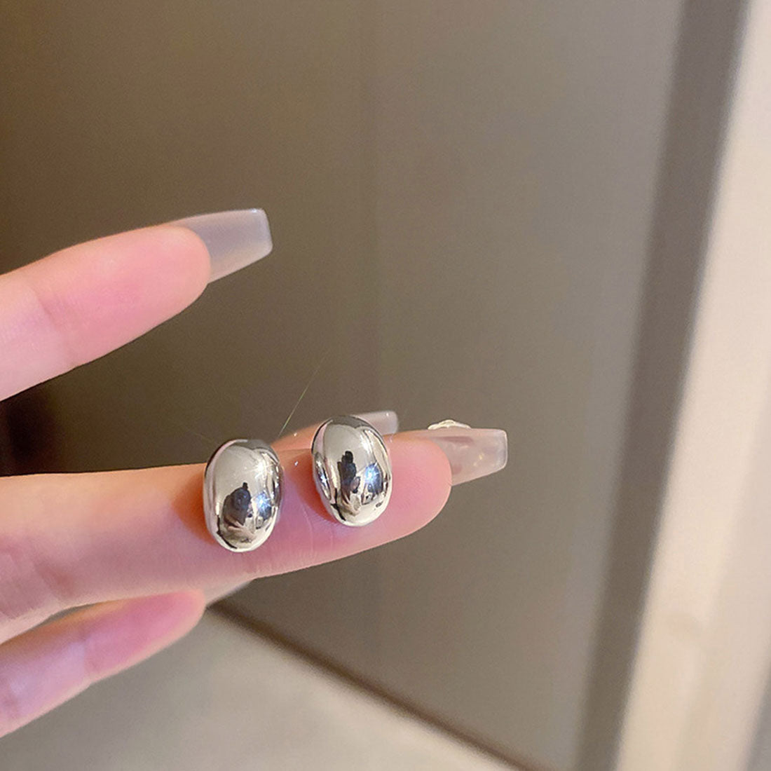 カシューナッツピアス ミニピアス シルバー