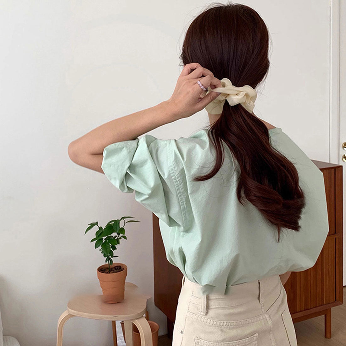 シュシュ ヘアゴム まとめ髪 髪飾り韓国