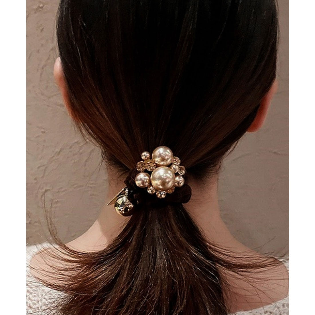パール ヘアアクセサリー レディース ブラック