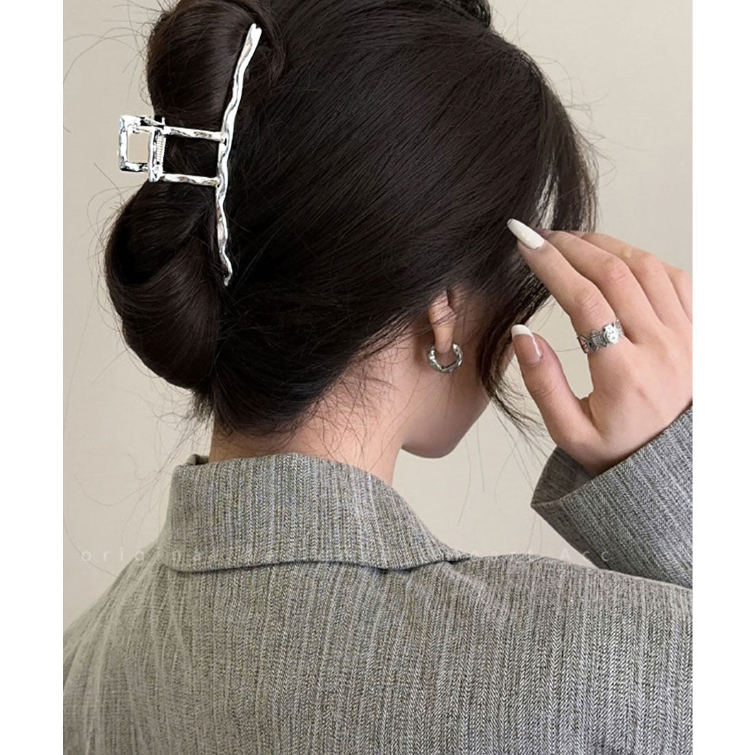 ミニミニストア miniministore バンスクリップ ヘアクリップ ウェーブ （ブラック） ブラック