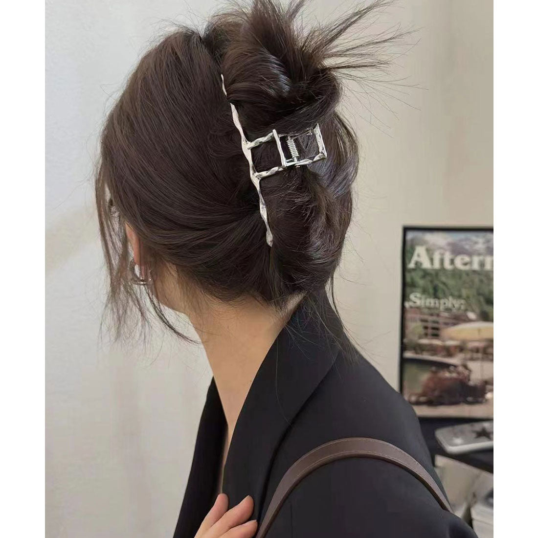 ミニミニストア miniministore バンスクリップ ヘアクリップ ウェーブ （ブラック） ブラック