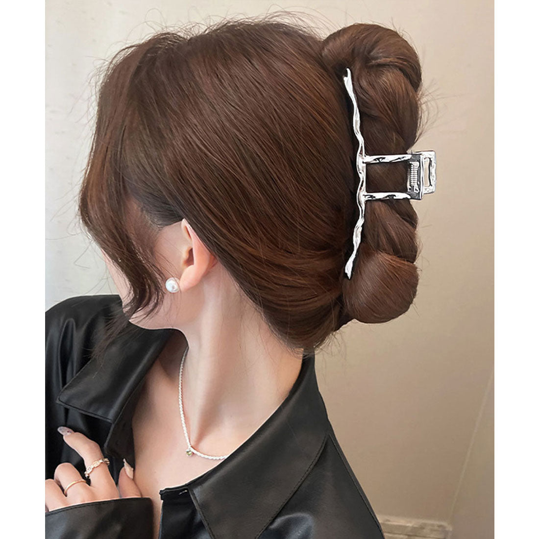 ミニミニストア miniministore バンスクリップ ヘアクリップ ウェーブ （ブラック） ブラック